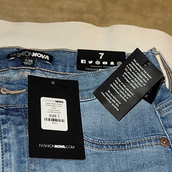 NWT Fasion Nova jeans size 7 - Picture 5 of 9